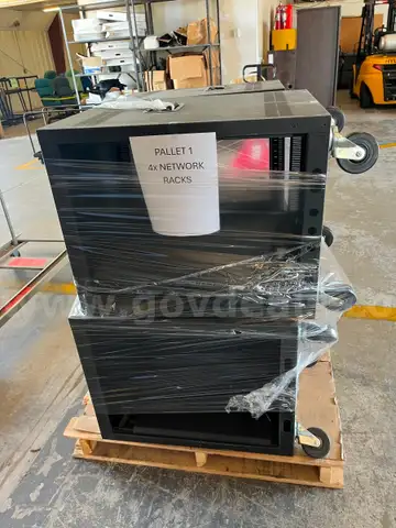 Network racks; lot of 4 - UNTESTED