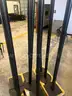 Stanchion poles, lot of 9 - UNTESTED