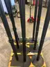 Stanchion poles, lot of 9 - UNTESTED