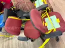 Chairs, wheeled, lot of 2