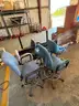 Chairs, wheeled, lot of 5