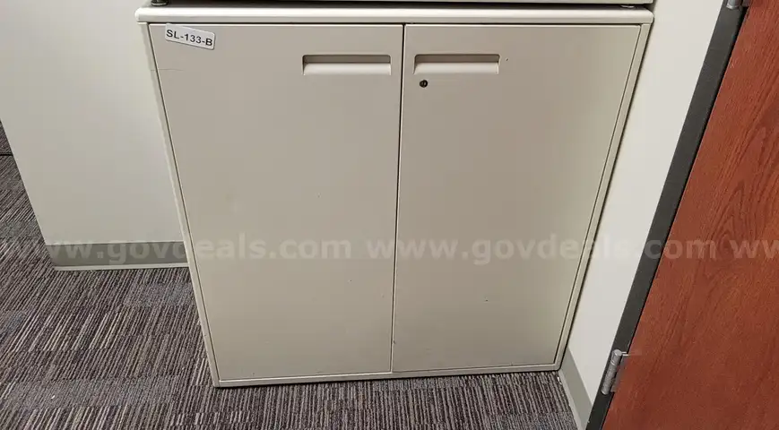 Storage Cabinet - Lot of 2  - 3 1/2 x 3 ft Metal Storage Cabinets