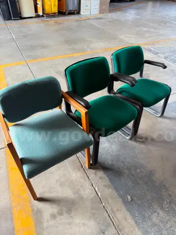 Chairs, stationary, lot of 3