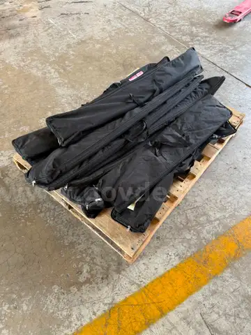 Display flag poles, lot of 14 - UNTESTED