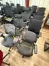 Chairs, wheeled, lot of 12