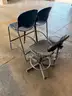Chairs, stationary, lot of 4