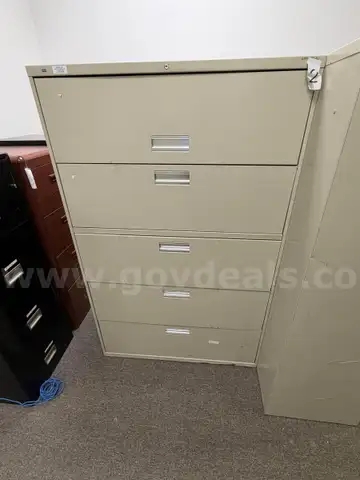 File Cabinet - 5 Drawer - Metal Lateral - No Key