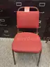 Chairs - Lot of 5 Metal Frame w/Red Cloth