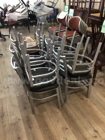 Chairs, stationary, lot of 12
