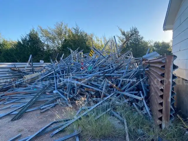 Lot of Bent Sign Posts