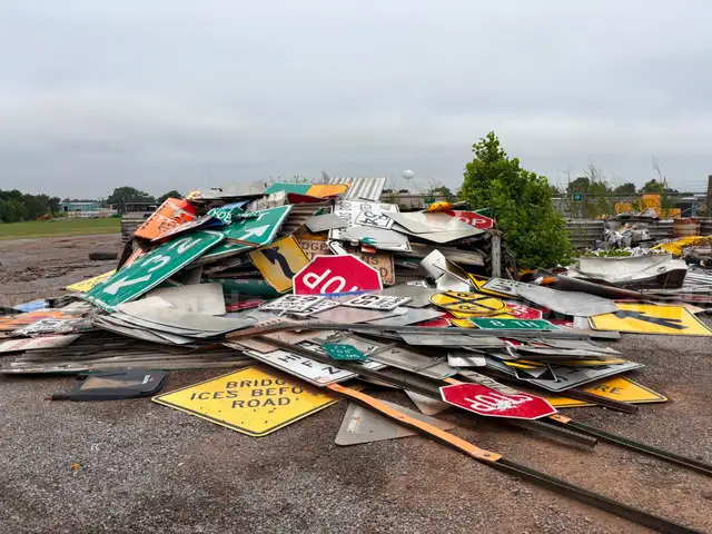Lot of Aluminum Signage