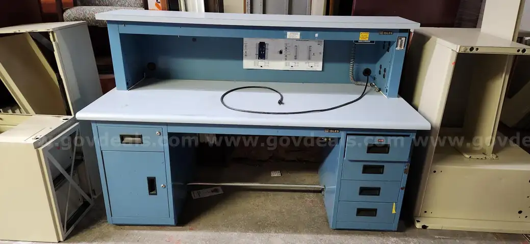 Workstations - Lot of 3 Blue Metal