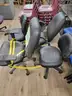 Chairs, wheeled, lot of 4