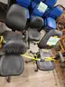 Chairs, wheeled, lot of 4