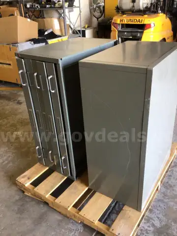 File cabinets, map, lot of 2