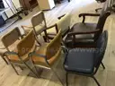 Chairs, stationary, lot of 7