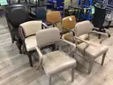 Chairs, stationary, lot of 7