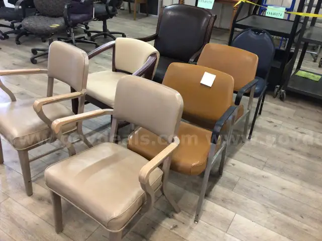 Chairs, stationary, lot of 7