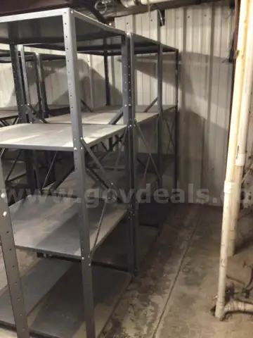 Shelving, metal, lot of 3