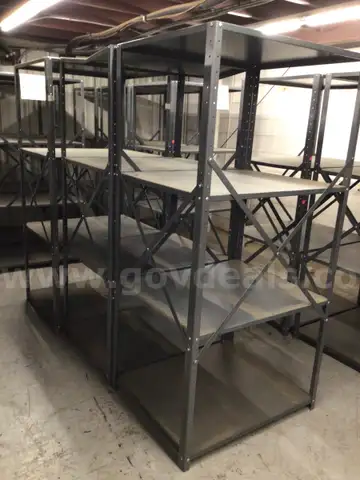 Shelving, metal, lot of 3