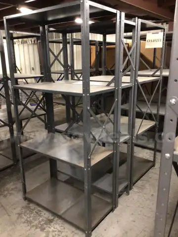 Shelving, metal, lot of 3