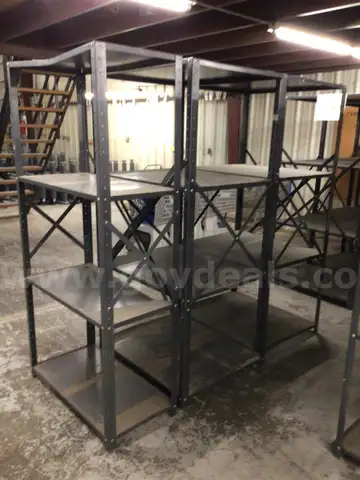 Shelving, metal, lot of 3