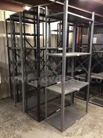 Shelving, metal, lot of 4