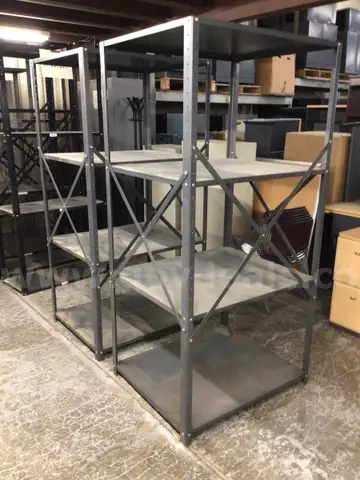 Shelving, metal, lot of 2