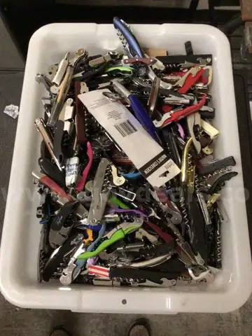 Wine tools/corkscrews/bottle openers, approximately 30 lbs.