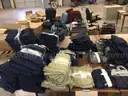 Clothing, shirts and pants, approximately 380 pieces