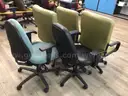 Chairs, wheeled, lot of 5