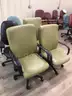 Chairs, wheeled, lot of 5