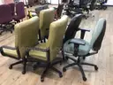 Chairs, wheeled, lot of 5