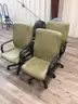 Chairs, wheeled, lot of 5