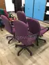 Chairs, wheeled, lot of 4
