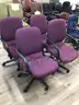 Chairs, wheeled, lot of 4