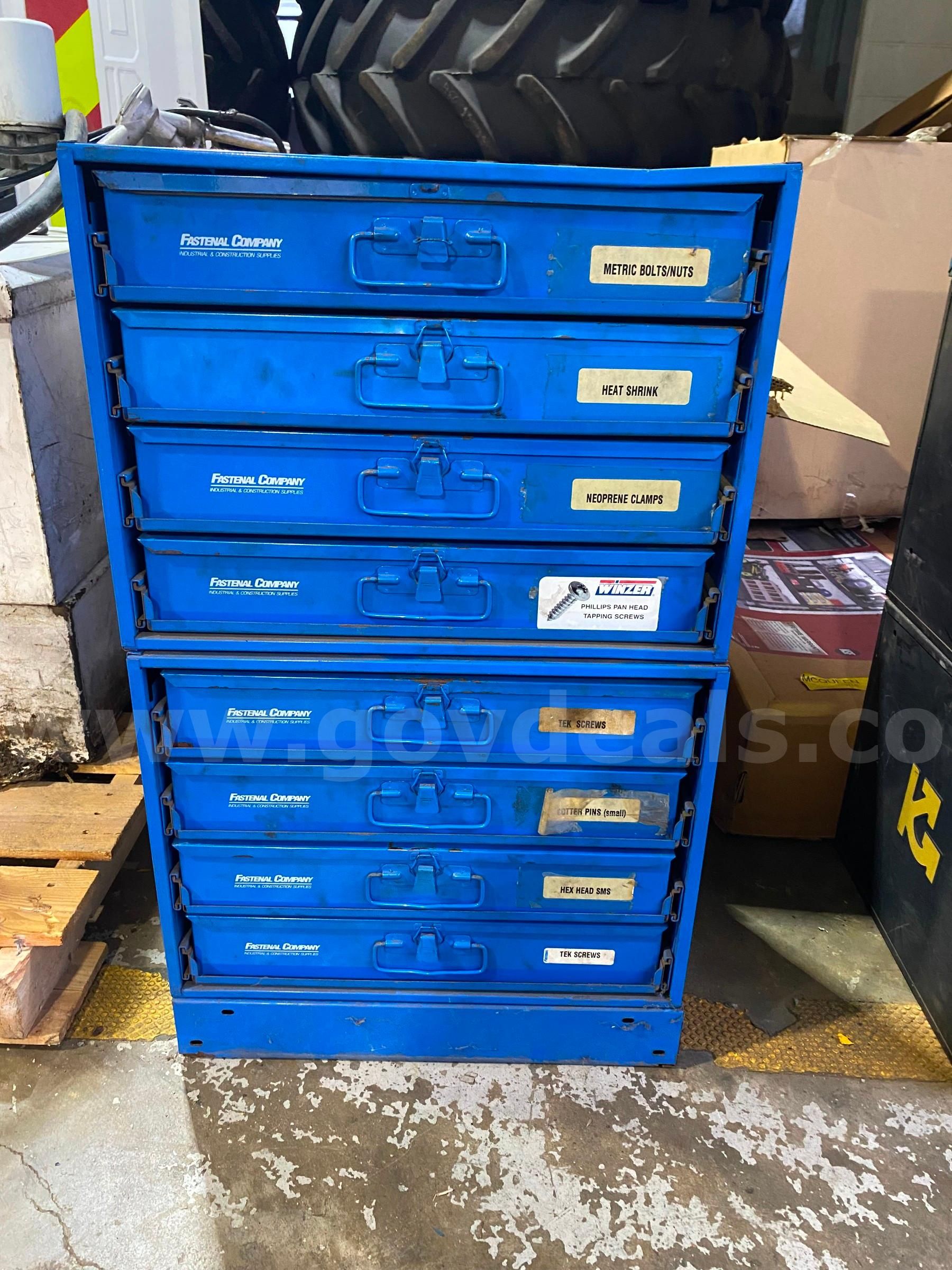 LOT OF 2 Fastenal Small Parts Storage Bins | GovDeals