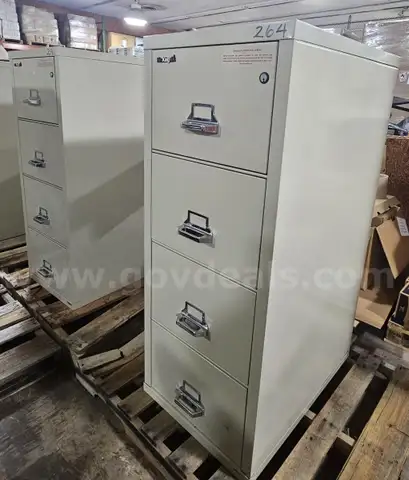 Pair of Fire King File Cabinets - 4 Drawer