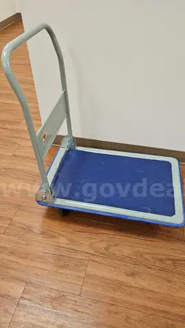 Blue Utility Cart on 4 Wheels