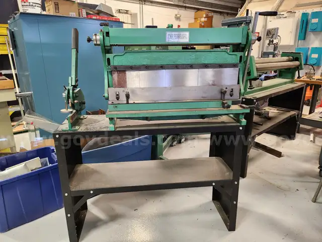 Lot of Metalworking Equipment &#x2013; Shears, Press Brake, and Slip Roll