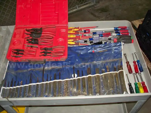 LOT #6 &#x2013; Lot of chisels, screw drivers and pliers: