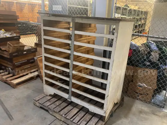 Large Dark Wood Map File Cabinet