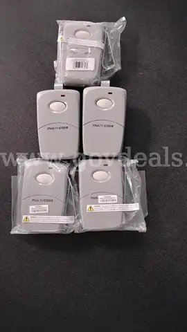 Lot of Five (5) Linear 308911 Multi-Code Remote Transmitters – Gate/Garage Openers