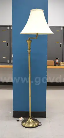 Brass Floor Lamp with Swing Arm – Executive Suite