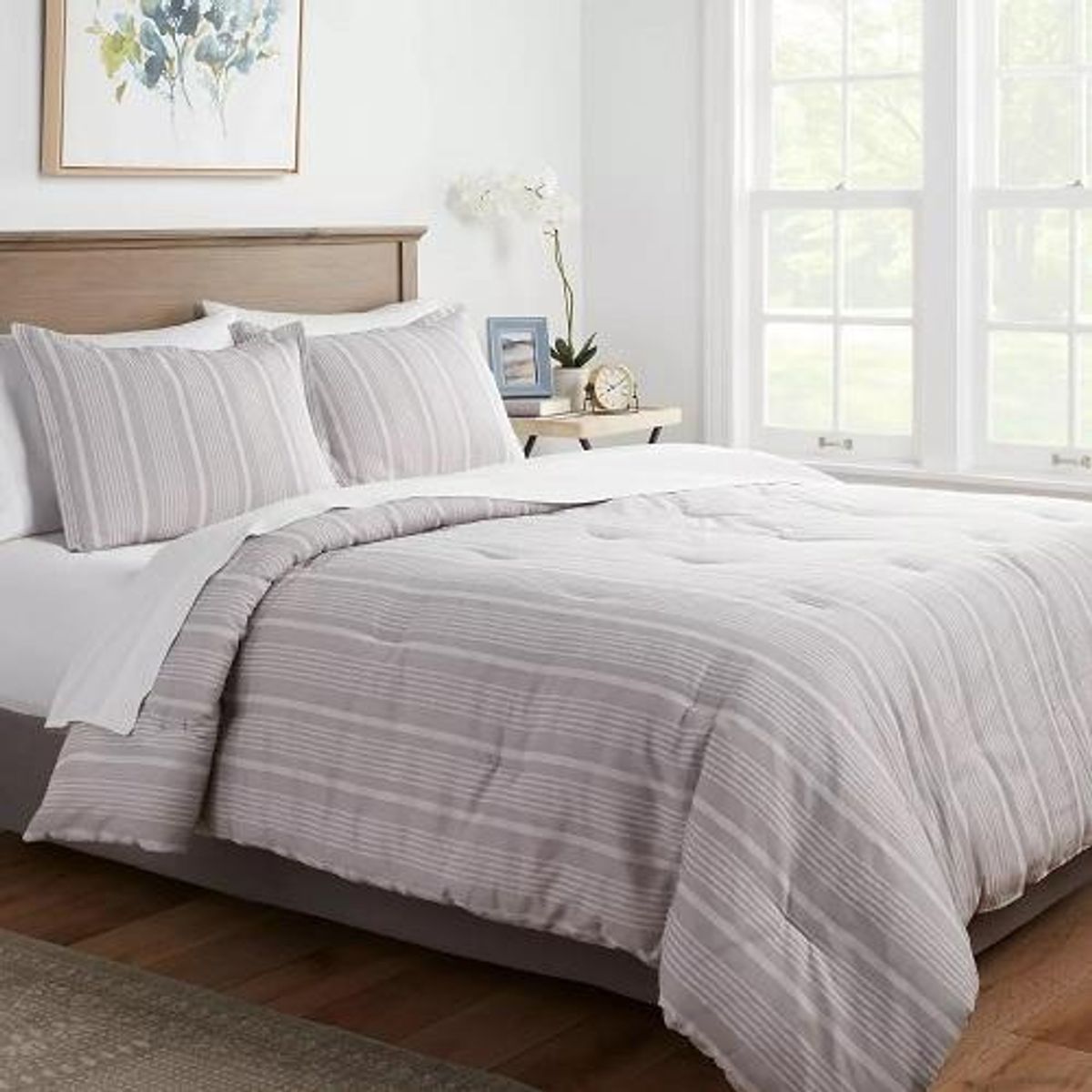 Threshold Comforter & Sham Set - Grey/White | AllSurplus | Phoenix