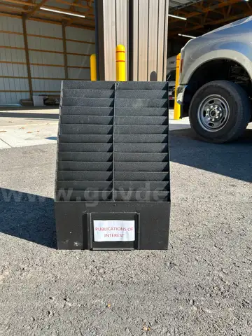 LOT of 3 File Cabinets + Magazine Rack + Desks