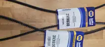 Lot of 2 NAPA 3VX630 Narrow Section Molded Notch V-Belts 3VX 3/8&#x22; X 63&#x22; NOS