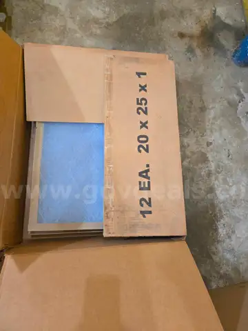 Lot of 5 furnace filters  20 x 25 x 1