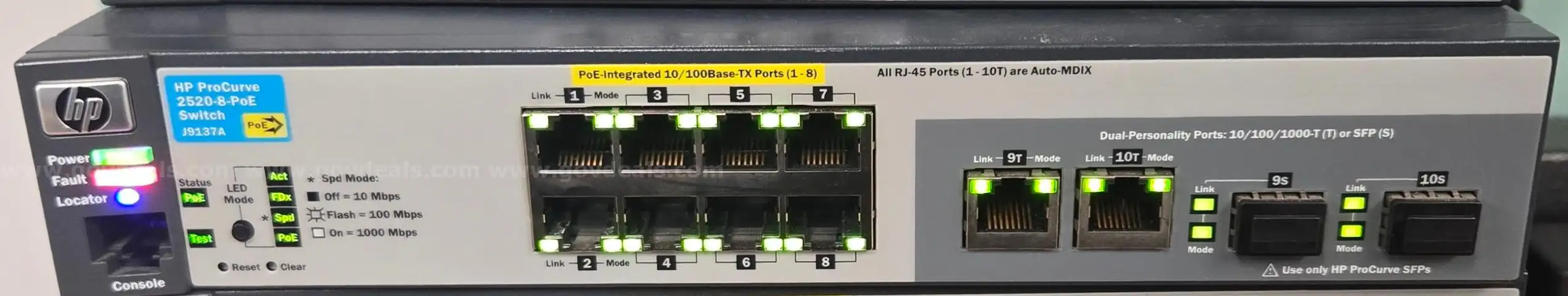 J9137A HP ProCurve 2520-8- PoE Switch