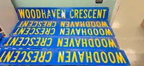 Lot of 5 Aluminum Street Signs Woodhaven Crescent